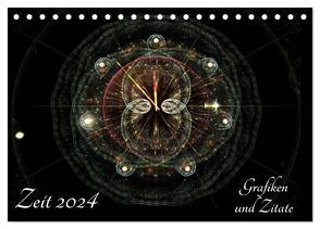 Zeit 2024 – Grafiken und Zitate (Tischkalender 2024 DIN A5 quer), CALVENDO Monatskalender von Schmitt,  Georg