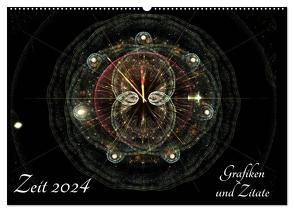 Zeit 2024 – Grafiken und Zitate (Wandkalender 2024 DIN A2 quer), CALVENDO Monatskalender von Schmitt,  Georg