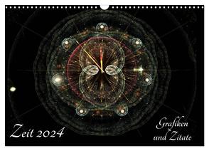 Zeit 2024 – Grafiken und Zitate (Wandkalender 2024 DIN A3 quer), CALVENDO Monatskalender von Schmitt,  Georg