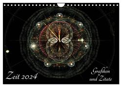 Zeit 2024 – Grafiken und Zitate (Wandkalender 2024 DIN A4 quer), CALVENDO Monatskalender von Schmitt,  Georg