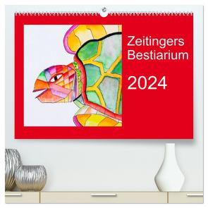 Zeitingers Bestiarium (hochwertiger Premium Wandkalender 2024 DIN A2 quer), Kunstdruck in Hochglanz von Zeitinger,  Paul