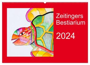 Zeitingers Bestiarium (Wandkalender 2024 DIN A2 quer), CALVENDO Monatskalender von Zeitinger,  Paul