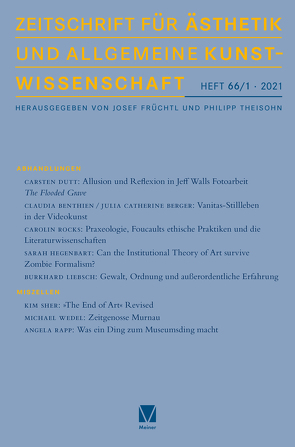 Zeitschrift für Ästhetik und Allgemeine Kunstwissenschaft 66/1 von Früchtl,  Josef, Theisohn,  Philipp