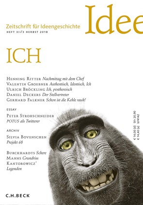 Zeitschrift für Ideengeschichte Heft XII/3 Herbst 2018 von Bohrer,  Karl Heinz, Bröckling,  Ulrich, Deckers,  Daniel, Groebner,  Valentin, Raulff,  Ulrich, Ritter,  Henning, Schlak,  Stephan, Strohschneider,  Peter