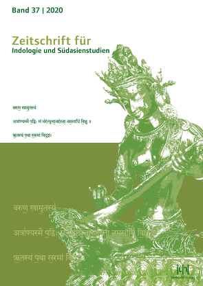 Zeitschrift für Indologie und Südasienstudien, Band 37 (2020) von Harder,  Hans