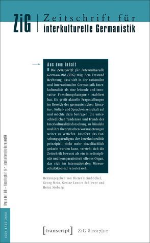 Zeitschrift für interkulturelle Germanistik von Heimböckel,  Dieter, Mein,  Georg, Schiewer,  Gesine Lenore, Sieburg,  Heinz