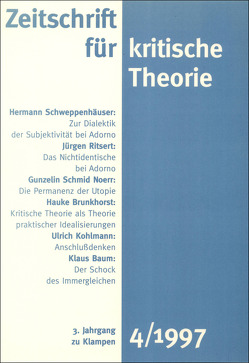 Zeitschrift für kritische Theorie / Zeitschrift für kritische Theorie, Heft 4 von Bock,  Wolfgang, Krämer,  Sven, Schweppenhäuser,  Gerhard