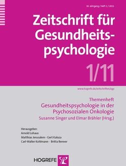 Zeitschrift für Gesundheitspsychologie von Brähler,  Elmar, Singer,  Susanne