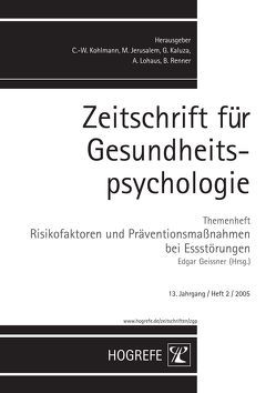 Zeitschrift für Gesundheitspsychologie von Geissner,  Edgar