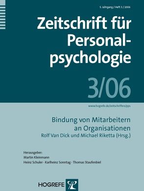 Zeitschrift für Personalpsychologie von Dick,  Rolf van, Riketta,  Michael
