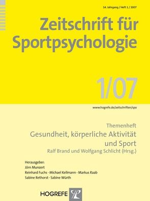 Zeitschrift für Sportpsychologie von Brand,  Ralf, Schlicht,  Wolfgang