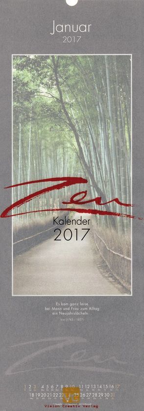 Zen-Kalender 2017 von Orth,  Vis