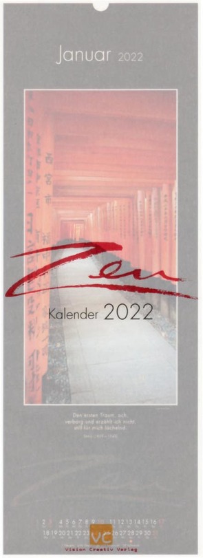 Zen-Kalender 2022 von Orth,  Vis