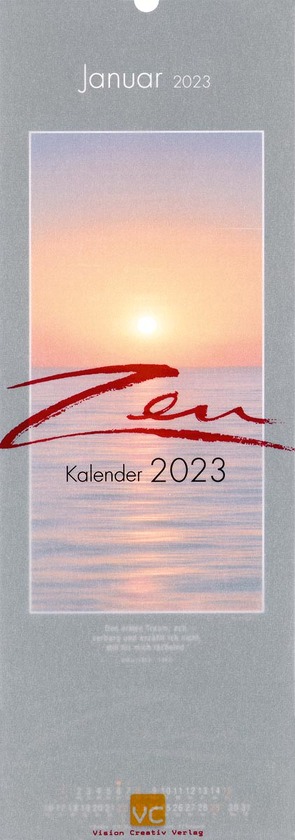 Zen-Kalender 2023 von Orth,  Vis
