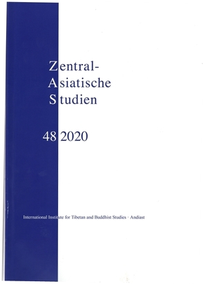 Zentralasiatische Studien 48 (2020) von Cüppers,  Christoph, Ehrhard,  Franz-Karl, Everding,  Karl-Heinz, Schuh,  Dieter, Schwieger,  Peter