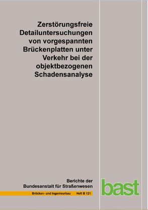 Zerstörungsfreie Detailuntersuchungen von vorgespannten Brückenplatten unter Verkehr bei der objektbezogenen Schadensanalyse von Diersch,  N., Kurz,  J. H., Moryson,  M., Taffe,  A., Wöstmann,  J