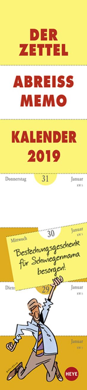 Zettel-Abreiß-Memo-Kalender – Kalender 2019 von Heye