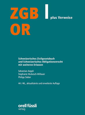 ZGB/OR plus Verweise von Aeppli,  Sebastian, Hrubesch-Millauer,  Stephanie, Sieber,  Philipp
