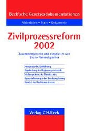 Zivilprozessreform 2002 von Rimmelspacher,  Bruno