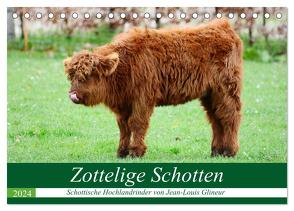 Zottelige Schotten (Tischkalender 2024 DIN A5 quer), CALVENDO Monatskalender von Glineur,  Jean-Louis
