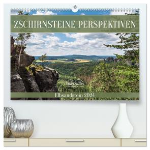 Zschirnsteine Perspektiven – Elbsandstein (hochwertiger Premium Wandkalender 2024 DIN A2 quer), Kunstdruck in Hochglanz von Walther,  Kevin