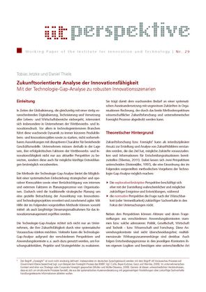 Zukunftsorientierte Analyse der Innovationsfähigkeit von Jetzke,  Tobias, Thiele,  Daniel