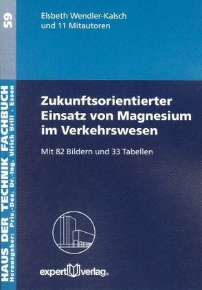Zukunftsorientierter Einsatz von Magnesium im Verkehrswesen von Wendler-Kalsch,  Elsbeth