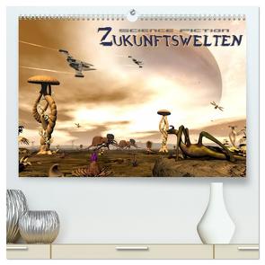 Zukunftswelten (Science Fiction) (hochwertiger Premium Wandkalender 2024 DIN A2 quer), Kunstdruck in Hochglanz von Schröder,  Karsten
