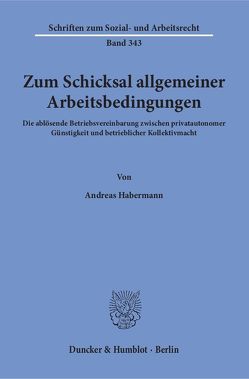 Zum Schicksal allgemeiner Arbeitsbedingungen. von Habermann,  Andreas