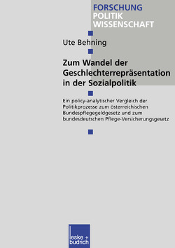 Zum Wandel der Geschlechterrepräsentationen in der Sozialpolitik von Behning,  Ute