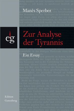 Zur Analyse der Tyrannis von Hemecker,  Wilhelm W, Sperber,  Manés