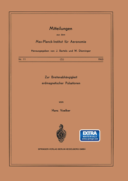 Zur Breitenabhängigkeit erdmagnetischer Pulsationen von Voelker,  H.