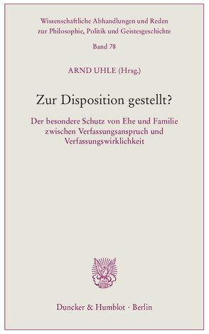 Zur Disposition gestellt? von Uhle,  Arnd