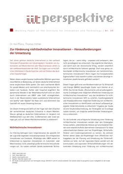 Zur Förderung nichttechnischer Innovationen – Herausforderungen der Umsetzung von Köhler,  Thomas, Pflanz,  Kai