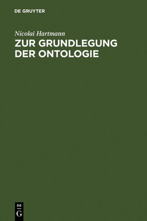 Zur Grundlegung der Ontologie von Hartmann,  Nicolai