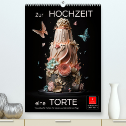 Zur Hochzeit eine Torte (Premium, hochwertiger DIN A2 Wandkalender 2024, Kunstdruck in Hochglanz) von Roder,  Peter