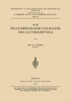 Zur Phänomenologie und Klinik des Glücksgefühls von Rümke,  Henricus Cornelius