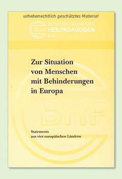 Zur Situation von Menschen mit Behinderungen in Europa