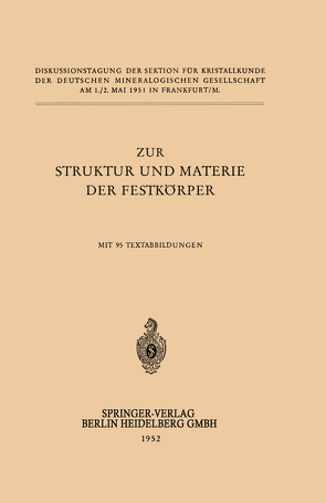 Zur Struktur und Materie der Festkörper von O'Daniel,  H.