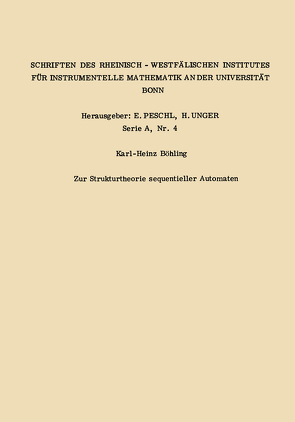 Zur Strukturtheorie sequentieller Automaten von Böhling,  Karl Heinz