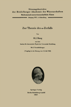 Zur Theorie des α-Zerfalls von Mang,  H. J.