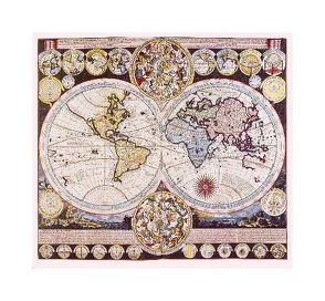 Zürner’s Weltkarte von 1710 (Digitaldruck)