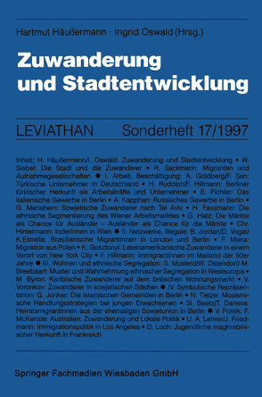 Zuwanderung und Stadtentwicklung von Häußermann,  Hartmut, Oswald,  Ingrid