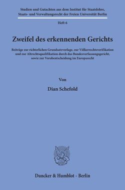 Zweifel des erkennenden Gerichts. von Schefold,  Dian