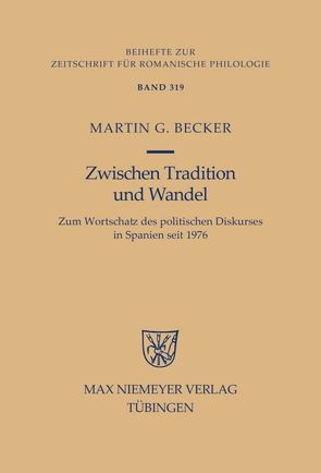 Zwischen Tradition und Wandel von Becker,  Martin G.